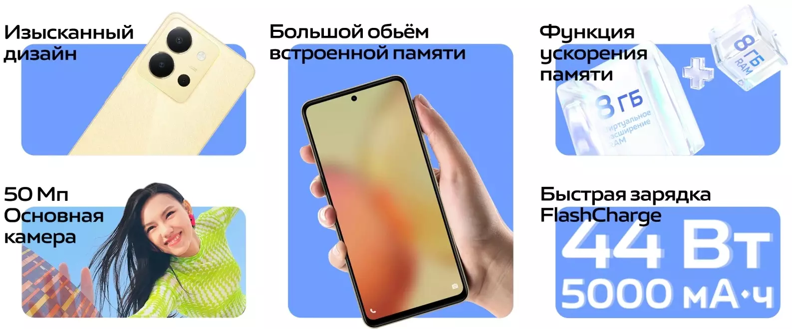 Смартфон VIVO Y36 8/256GB Meteor Black (V2247) по выгодной цене ...